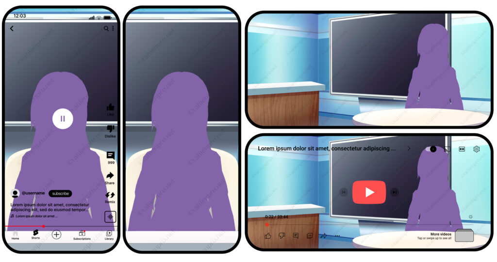 オリジナル　イラスト　YouTube　動画　配信　背景　現代　ニュース　スタジオ　セット