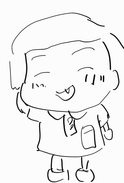 チコちゃんに叱られる！　チコちゃん　照れる　イラスト