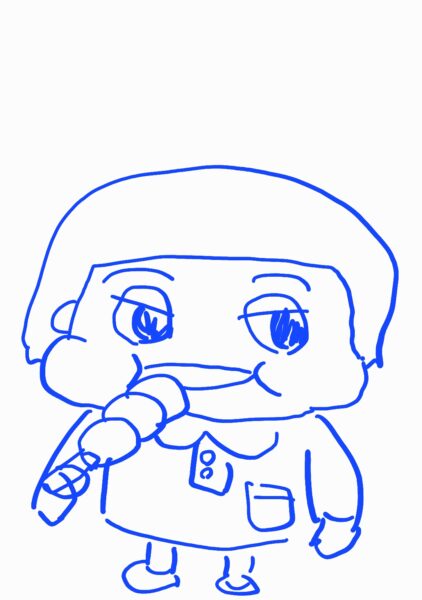 チコちゃんに叱られる！　チコちゃん　串団子　食べる　イラスト