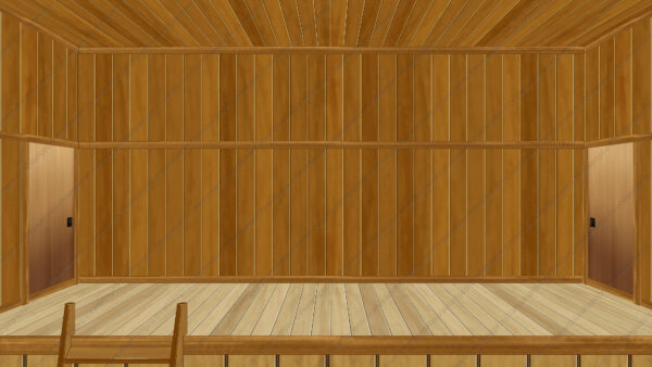 オリジナル　配信　背景　横　イラスト　和風　檜舞台　YouTube