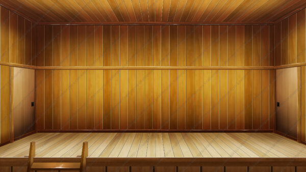 オリジナル　配信　背景　横　イラスト　和風　檜舞台　YouTube