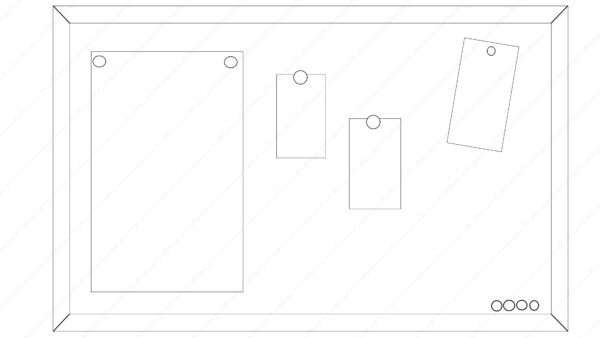 オリジナル　イラスト　コルクボード　線画