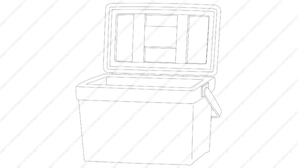 オリジナル アイテム イラスト 線画 クーラーバッグ