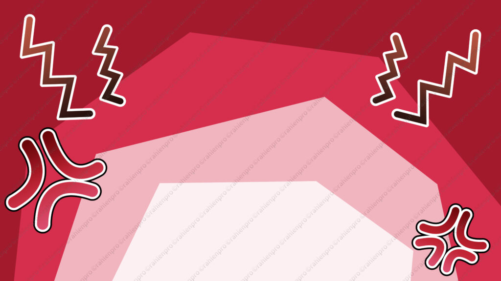 オリジナル　背景　イラスト　素材　イライラ　怒る　怒りマーク　ポップ