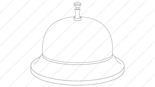 オリジナル アイテム イラスト 呼び鈴 線画