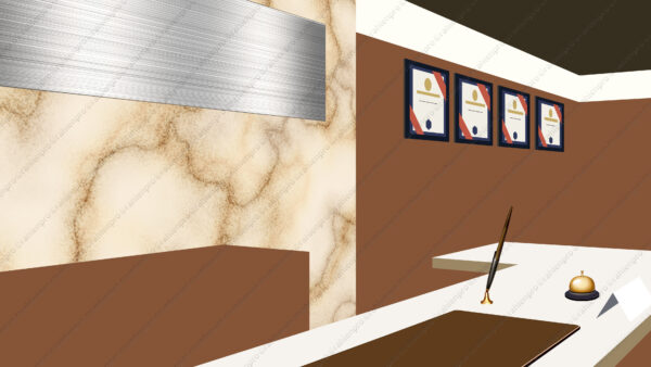 オリジナル 配信 背景 横 イラスト ラフ 現代 受付 カウンター YouTube