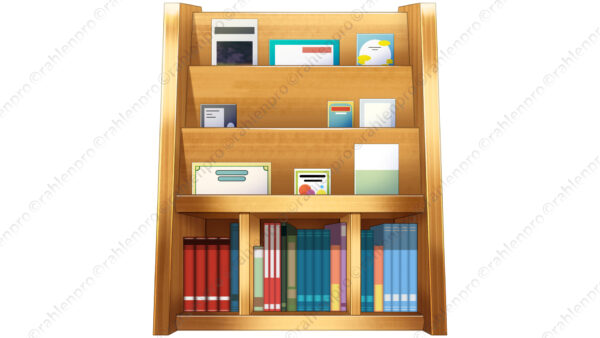 オリジナル　アイテム　イラスト　本棚