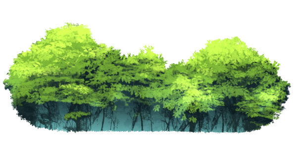 オリジナル 背景 イラスト 林