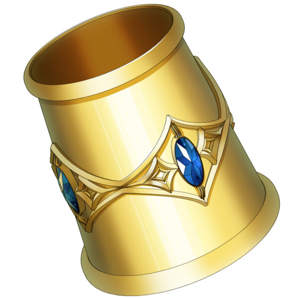 オリジナル　アクセサリー　イラスト　ファンタジー　金　宝石　腕輪