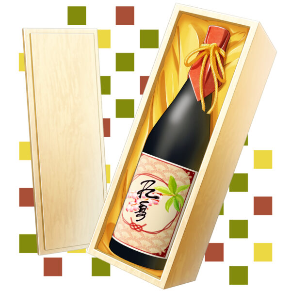 オリジナル　ゲーム　アイテム　アイコン　イラスト　和風　お酒　アセビ　馬酔木　桐箱