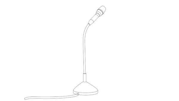 オリジナル　アイテム　線画　イラスト　ラジオ　卓上マイク