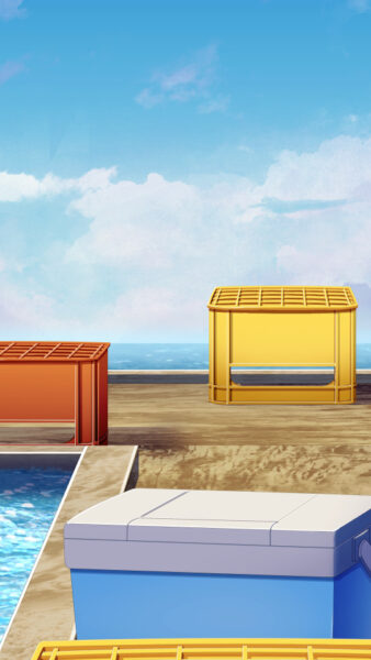 オリジナル 配信 背景 縦 イラスト 現代 昼 海上 釣り堀 YouTube