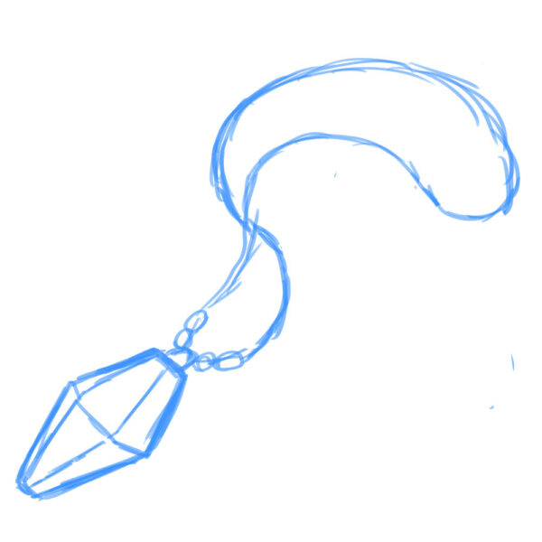 オリジナル　ゲーム　アイテム　イラスト　ペンダント　ラフ