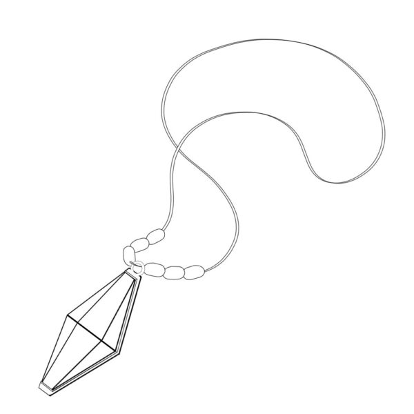 オリジナル　ゲーム　アイテム　イラスト　ペンダント　線画