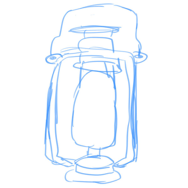 オリジナル　ゲーム　アイテム　イラスト　ランタン　ラフ