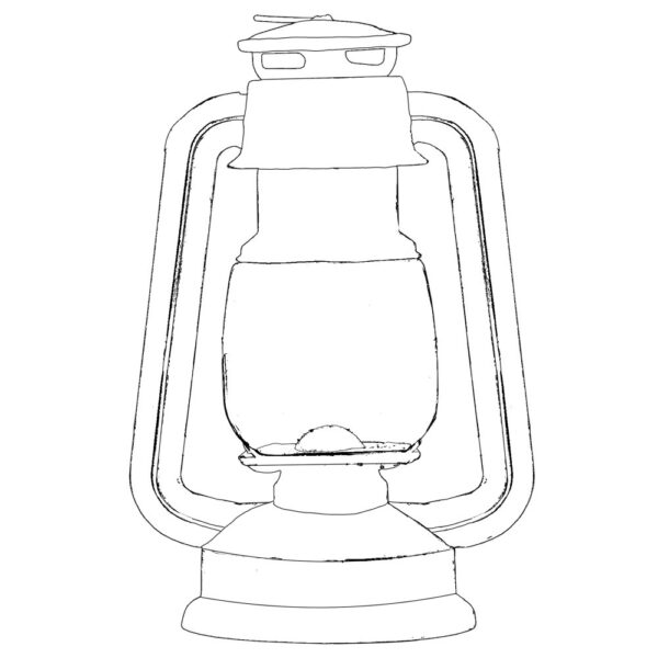 オリジナル　ゲーム　アイテム　イラスト　ランタン　線画