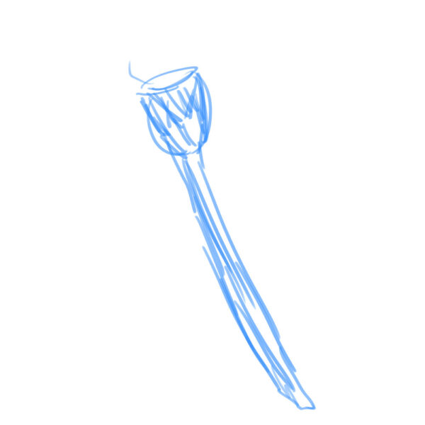 オリジナル　ゲーム　アイテム　イラスト　松明　ラフ