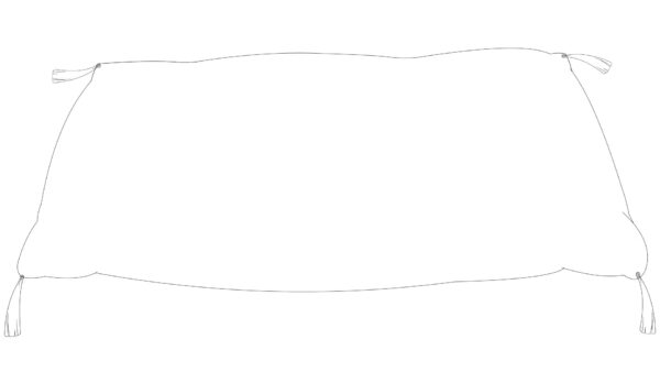 オリジナル　アイテム　イラスト　和風　座布団　線画