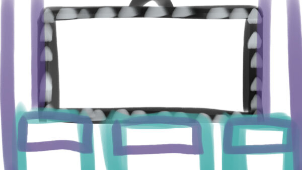 オリジナル　配信　背景　横　イラスト　ラフ　現代　クイズ番組　スタジオ　セット　YouTube