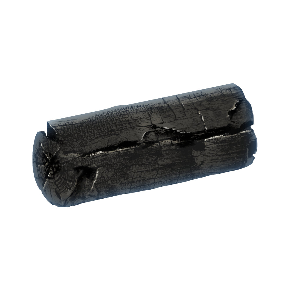 オリジナル　ゲーム　アイテム　イラスト　木炭　リアルタッチ