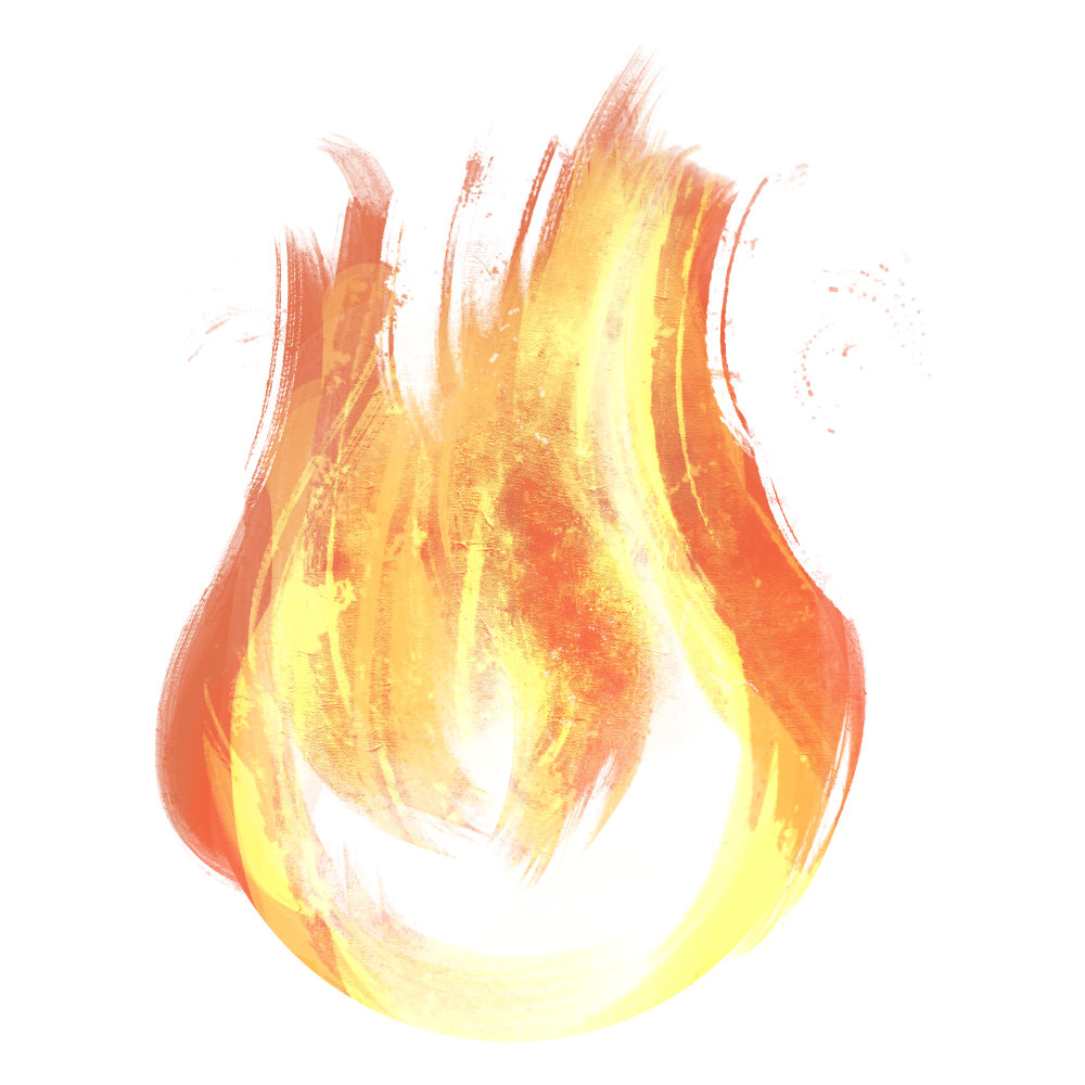 オリジナル　ゲーム　エフェクト　イラスト　炎　リアルタッチ