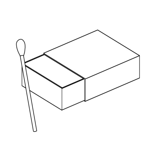 オリジナル　ゲーム　アイテム　イラスト　マッチ箱　線画