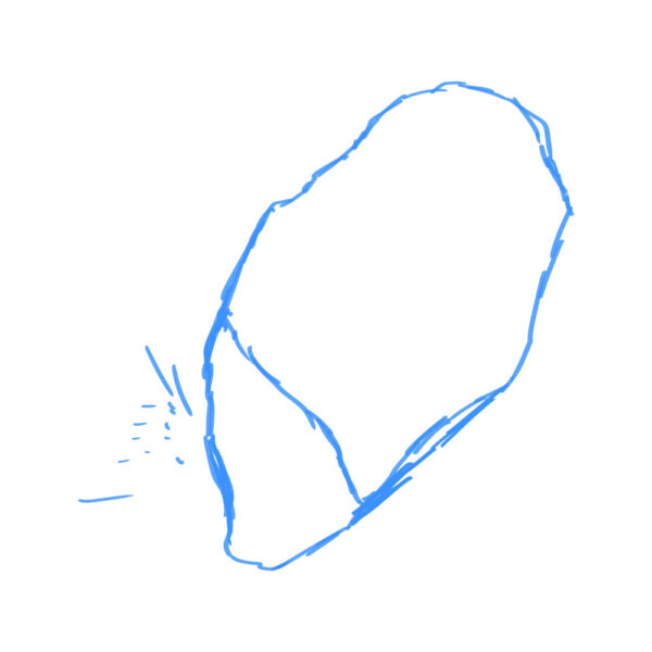 オリジナル　ゲーム　アイテム　イラスト　火打石　ラフ