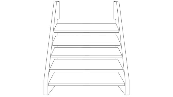 オリジナル　アイテム　イラスト　階段　線画