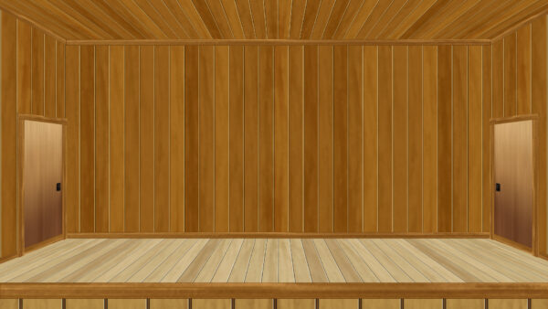 オリジナル　配信　背景　横　イラスト　和風　檜舞台　YouTube　ラフ