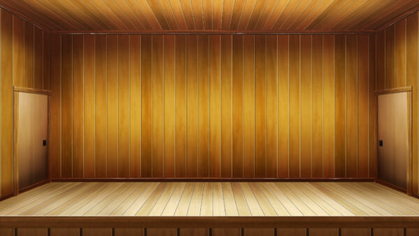 オリジナル　配信　背景　横　イラスト　和風　檜舞台　YouTube