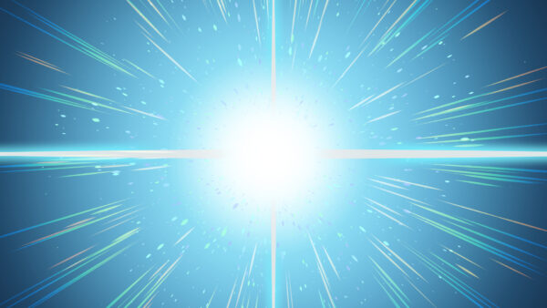 オリジナル　背景　イラスト　キラキラ　青　発光