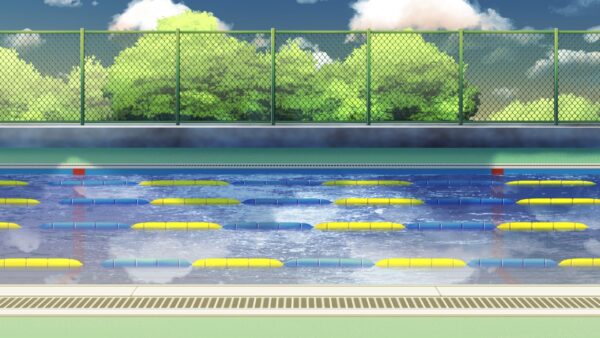 オリジナル ゲーム 背景 横 イラスト 現代 プールサイド