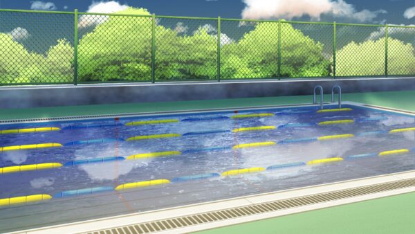 オリジナル ゲーム 背景 横 イラスト 現代 プールサイド