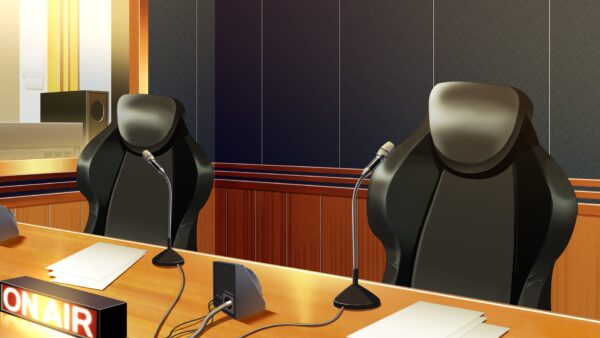 オリジナル　配信　背景　横　イラスト　現代　ラジオブース