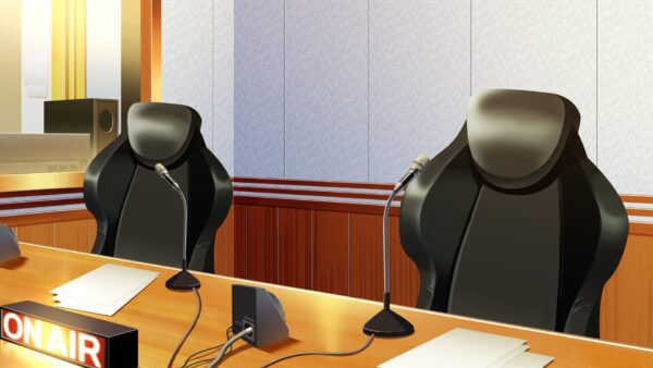 オリジナル　配信　背景　横　イラスト　現代　ラジオブース