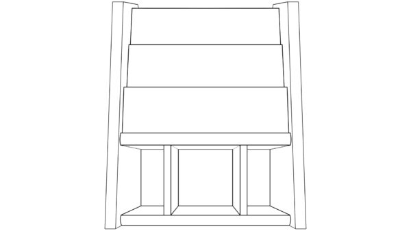 オリジナル　アイテム　イラスト　現代　本棚　線画