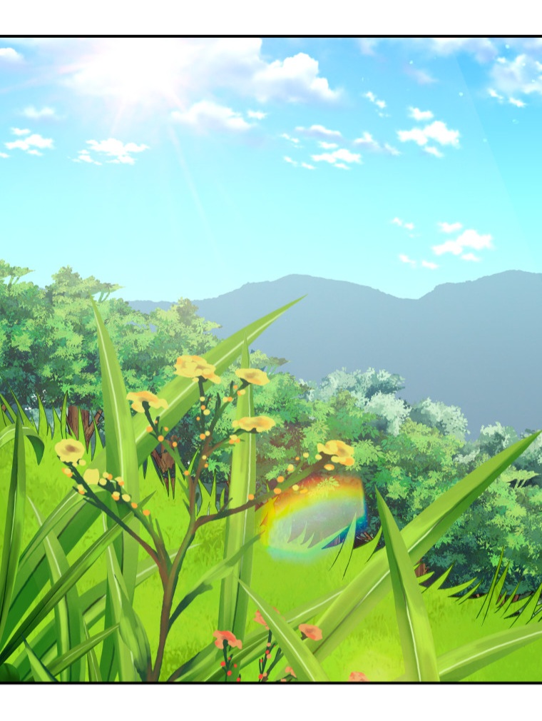 縦読み漫画　Webtoon　背景　現代　自然　山道　森　植物　青空