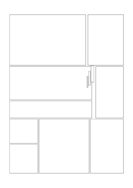 モノクロ　漫画　コマ割り